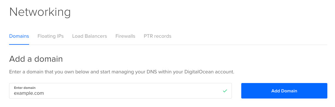 Digital Ocean Add Domain
